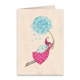 Wooden Greeting Card 11x16cm - Life is Beautiful