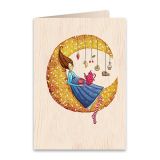 Wooden Greeting Card 11x16cm - Never Stop Dreaming