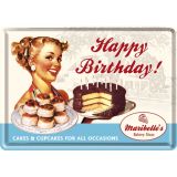 Nostalgic-Art Metal Postcard Happy Birthday 10x14cm