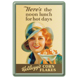 Nostalgic-Art Metal Postcard Kelloggs noon lunch 10x14cm