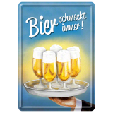 Nostalgic-Art Metal Postcard Bier 10x14cm