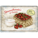 Nostalgic-Art Metal Postcard Strawberries and Cream 10x14cm