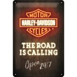 Nostalgic-Art Medium Sign Harley-Davidson Road is Calling 20x30cm