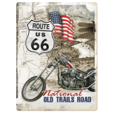 Nostalgic-Art Large Sign Route 66 EasyRider 30x40cm