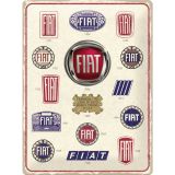 Nostalgic-Art Large Sign Fiat Logo Evolution 30x40cm