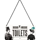 Nostalgic-Art Hanging Sign Toilet 10x20cm