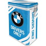 Nostalgic-Art Clip Top Tin BMW Drivers Only 7.5x11x17.5cm