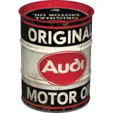 Nostalgic-Art Money Box Oil Barrel Audi Original Motor Oil 9.3x9.3x11.5cm