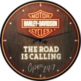 Nostalgic-Art Wall Clock Harley-Davidson - The Road is Calling 30cm