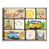 Nostalgic-Art 9pc Magnet Set Bulli - Let's Get Lost