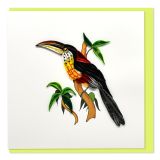 Quilled Greeting Card Toucan 15x15cm