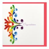 Quilled Greeting Card Congratulations 15x15cm