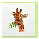 Quilled Greeting Card Giraffe 15x15cm