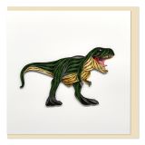 Quilled Greeting Card Dinosaur T-Rex 15x15cm