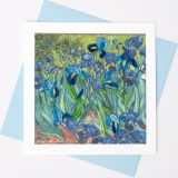 Quilled Greeting Card Irises 15x15cm