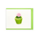 Quilled Mini Greeting Card Rose Cupcake 8.5x6.4cm