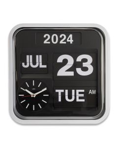 Leni Bankers Clock with Calendar 32x32cm Black