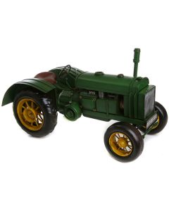 Green and Gold Tractor Metal Ornament 38cm