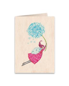 Wooden Greeting Card 11x16cm - Life is Beautiful