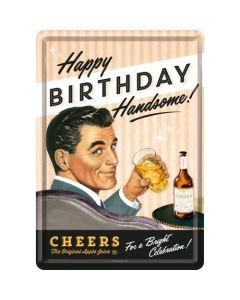 Nostalgic-Art Metal Card Say it 50's Happy Birthday Man