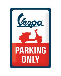 Nostalgic-Art Medium Sign Vespa Parking Only 20x30cm