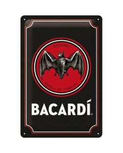 Nostalgic-Art Medium Sign Bacardi - Logo Black 20x30cm