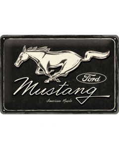 Nostalgic-Art Medium Sign Ford Mustang Horse Logo 20x30cm