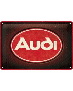 Nostalgic-Art Medium Sign Audi Logo Red Shine 20x30cm