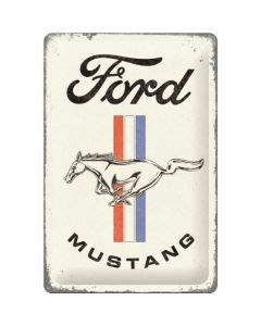 Nostalgic-Art Medium Sign Ford Mustang Horse and Stripes 20 x 30cm