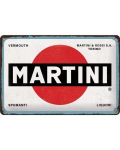 Nostalgic-Art Medium Sign Martini Logo White 20 x 30cm