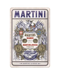 Nostalgic-Art Medium Sign Martini Bianco Vermouth Label 20x30cm