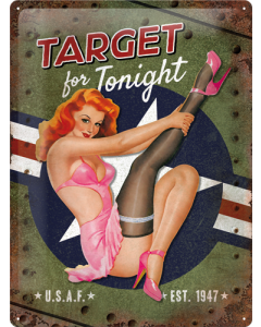 Nostalgic-Art Large Sign Target for Tonight 30x40cm