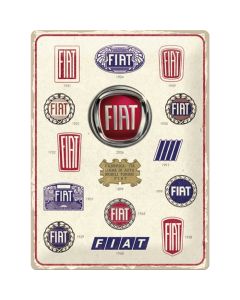 Nostalgic-Art Large Sign Fiat Logo Evolution 30x40cm