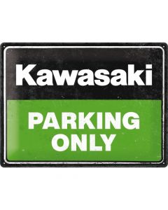 Nostalgic-Art Large Sign Kawasaki Parking Only 30 x 40cm