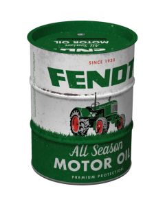 Nostalgic-Art Money Box Oil Barrel Fendt All Season Motor Oil 9.3x9.3x11.5cm