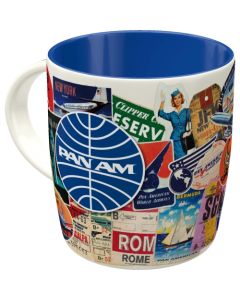 Nostalgic-Art Ceramic Mug Pan Am Travel Collage