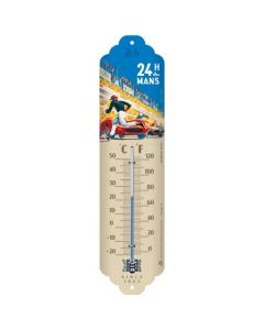 Nostalgic-Art Thermometer 24h Le Mans Racing Poster Blue