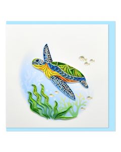 Quilled Card Green Sea Turtle