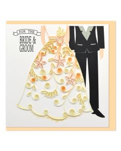 Quilled Card Wedding - For The Bride and Groom