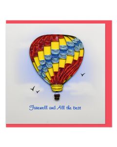 Quilled Card Hot Air Balloon Farewell and All The Best