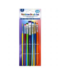 Rainbow Paint Brush Set of 7pcs