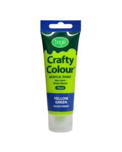 Crafty Colour Acrylic Paint 75ml Yellow Green
