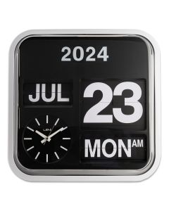 Leni Bankers Clock with Calendar 43x43cm Black