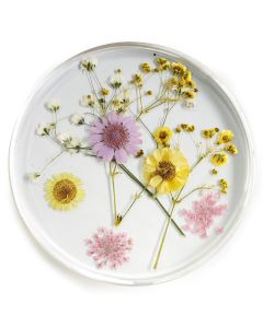 Resin Coaster Real Flower Wildflowers 10cm