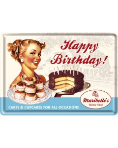 Nostalgic-Art Metal Postcard Happy Birthday 10x14cm