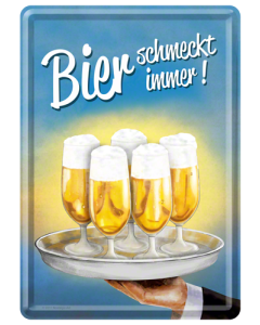 Nostalgic-Art Metal Postcard Bier 10x14cm