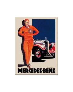 Nostalgic-Art Magnet Mercedes-Benz Woman in Red 6x8cm