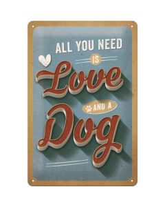 Nostalgic-Art Medium Sign Love Dog 20x30cm