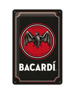 Nostalgic-Art Medium Sign Bacardi - Logo Black 20x30cm