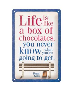 Nostalgic-Art Medium Sign Forrest Gump Chocolate 20x30cm